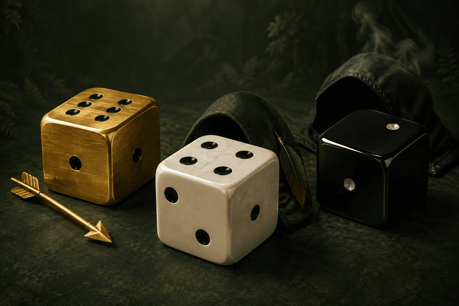 RollHood collectible dice concept artwork